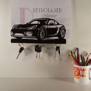 PORSCHE CAYMAN déclinée en porte document/accroche clés