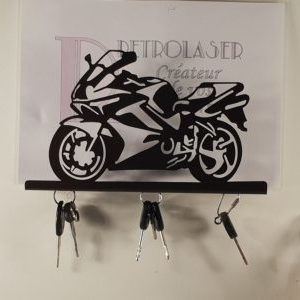 HONDA 800 VFR déclinée en porte document/accroche clés