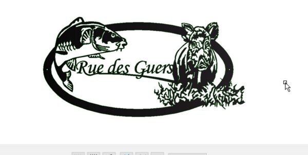 plaque thème chasse et pèche personnalisée