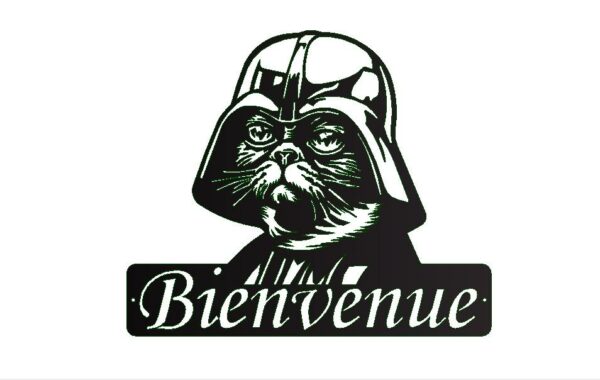 Enseigne Bienvenue chat jedi
