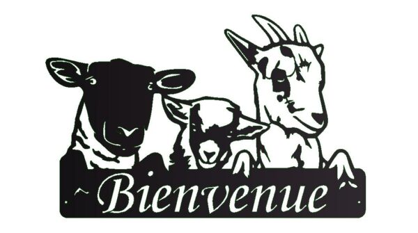 Enseigne Bienvenue thème bergerie